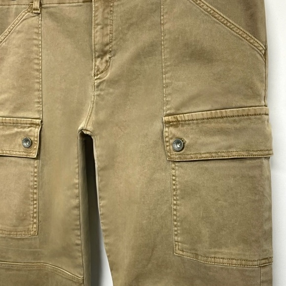 Banana Republic Stretch Cotton Olive Green Slim Fit Utility Cargo Pants Size 16 - Picture 4 of 9